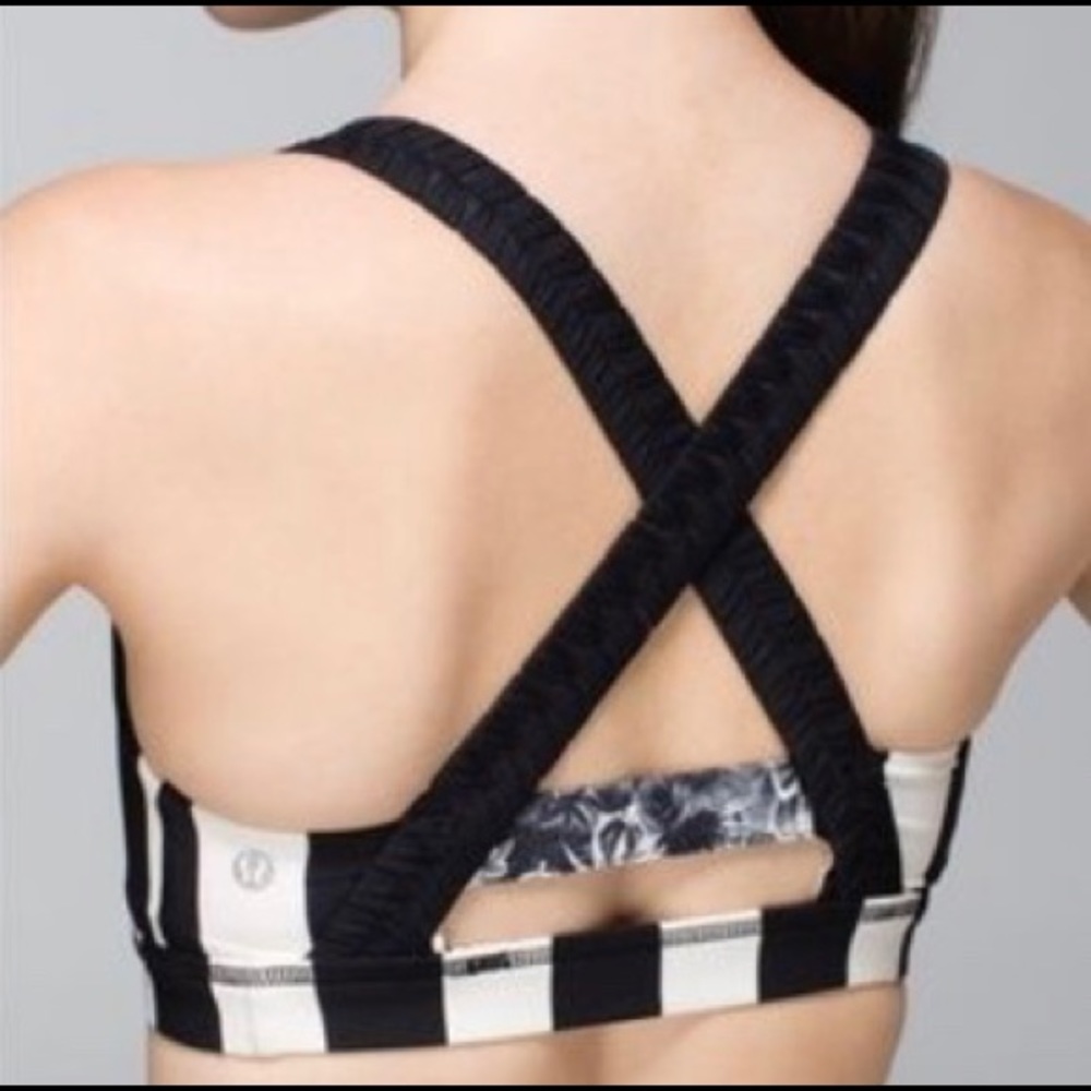 Lululemon striped sports bra